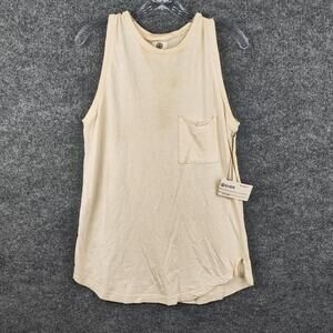 Ever Shirt Mens Small White Muscle Tank Pocket Tee Made In USA Jersey